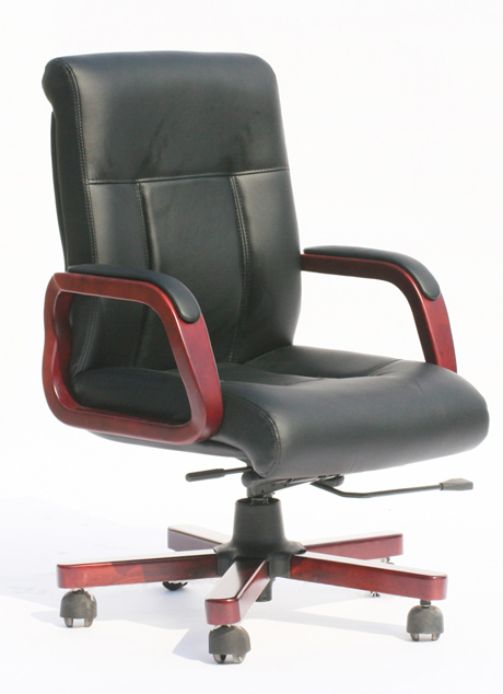 办公椅|传统真皮中班椅|办公家具|真皮中班椅|经典中班椅|经理椅|中背椅|主管椅|会议椅|办公转椅 CG-JDZBY-14